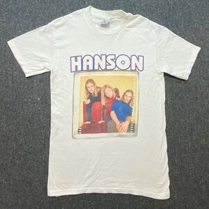 Hanson Vintage 1997 Band T Shirt S Small Mens White 90s Pop Rock Graphic Delta